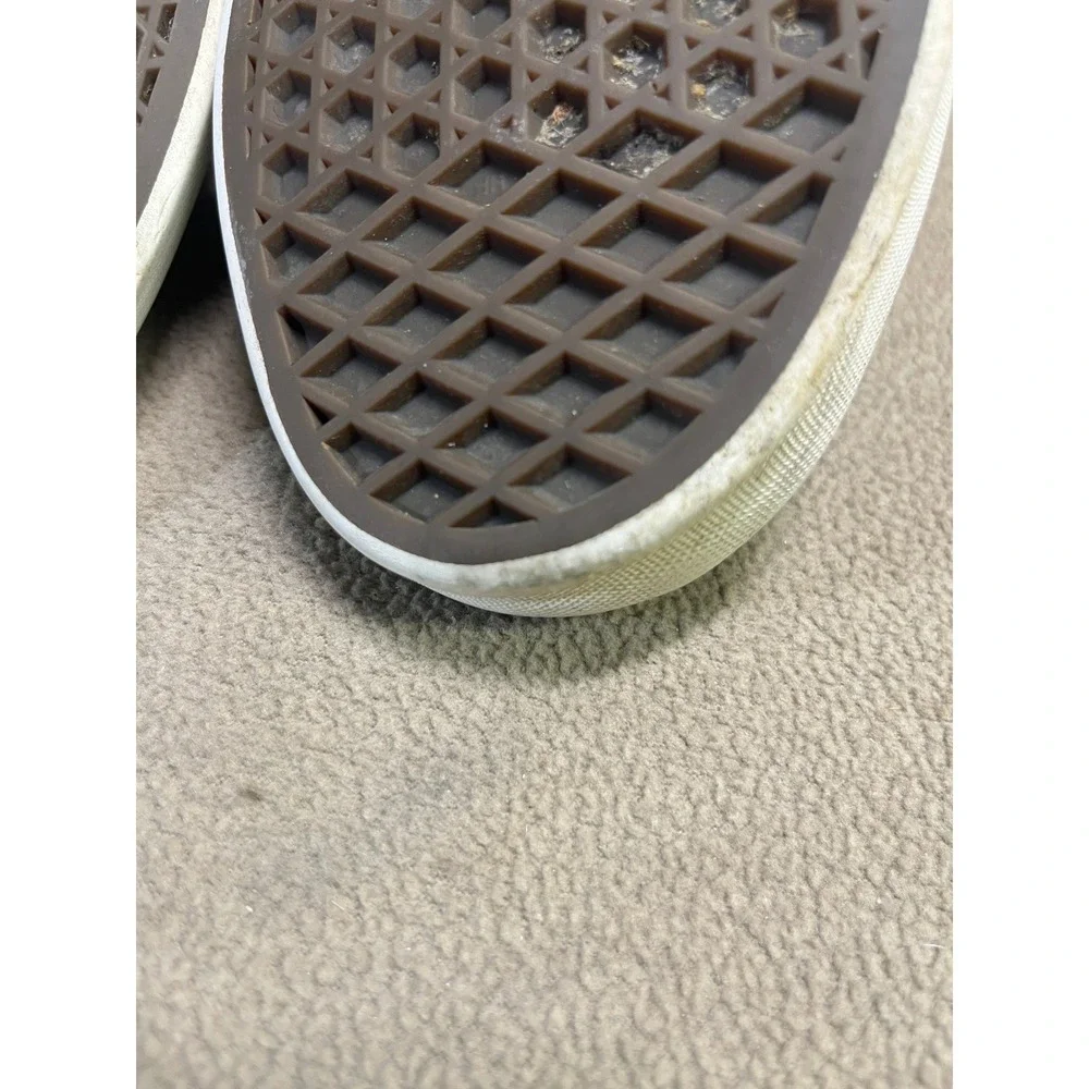 Vans Off The Wall Mens 9 Charcoal Grey Brown‎ Canvas Low Top Skate Shoes